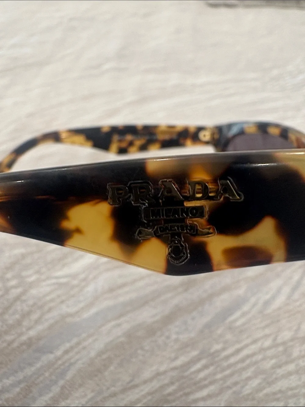 Prada Tortoiseshell Cat-Eye Sunglasses with Brown Gradient Lenses - Picture 3 of 6